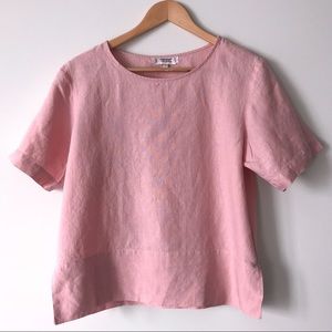 Vintage Yves Saint Laurent pink linen shirt
